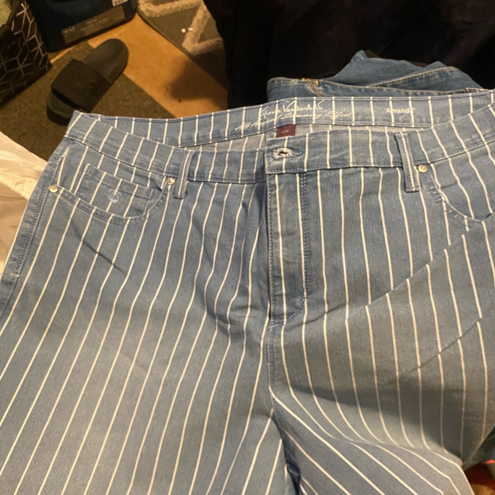 Blue Striped Jeans